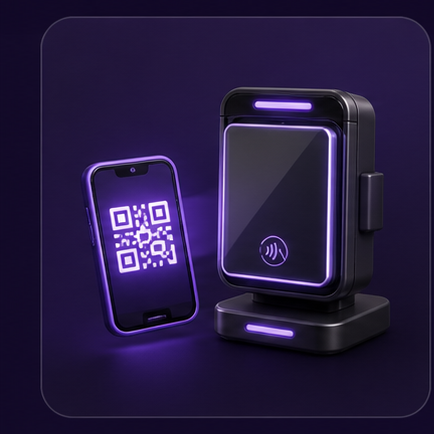 3D-иконка QR-доступа и киоска для покупки в ЛавкоМарт